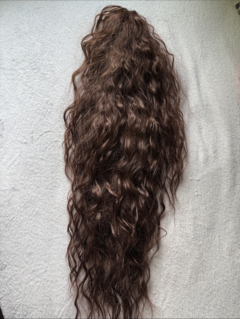 Wavy Clip-In Hair Extension - Brown